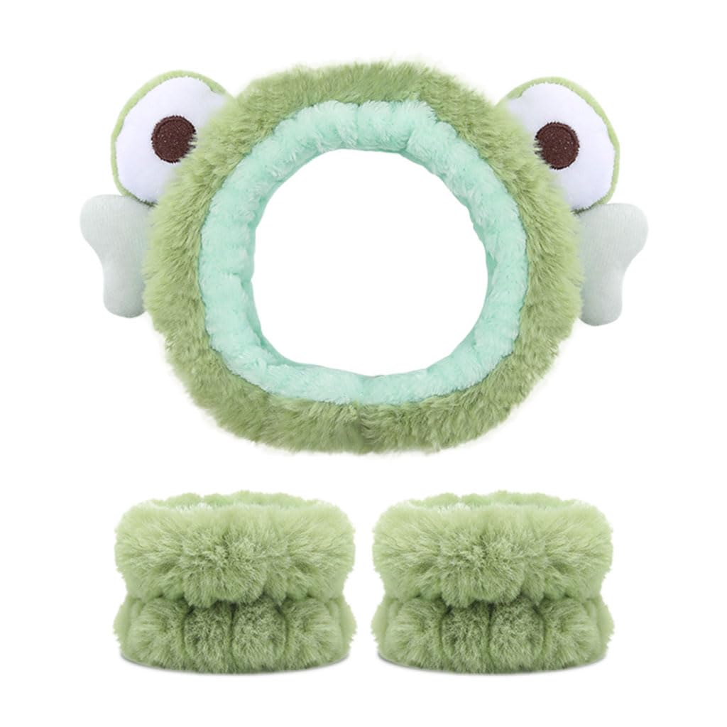MAYCREATE Headband for Face Wash Set of 3pcs with Water Absorbent Plush for Women | Skincare and Makeup