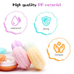 MAYCREATE 6Pcs Mini Travel Jewelry Box Creative Colorful Macaron Case Plastic Macaron Jewelry Box Storage Boxes for Makeup Bags Multi Purpose Storage Box for Earrings, Chain Bracelets, Necklace