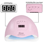 MAYCREATE UV LED Nail Lamp for Fast Gel Drying with 36 Light Beads & 4 Timer Settings | Pink