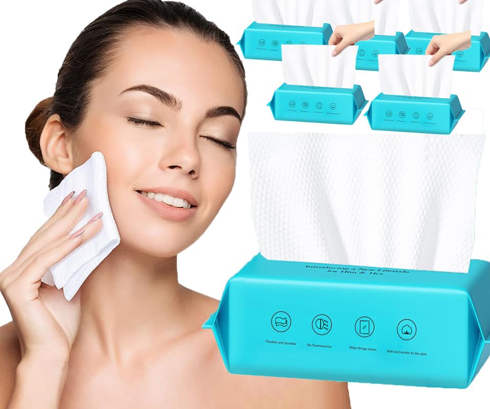 MAYCREATE® Disposable Towels, 360 Count, Soft 100% Cotton Facial Dry Wipes, Multi-Purpose for Skincare, Makeup Removal, Baby Care, House Cleaning L 20 * 20cm