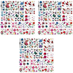 MAYCREATE® 40 Sheets Waterproof Temporary Tattoos Sticker for Women Color Flowers Roses Butterflies Assorted Tattoo for Arm 120 PCS