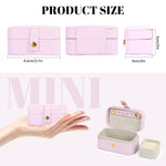 MAYCREATE Travel Jewelry Box for Women featuring Removable Ring Holder and Plush Lining | Compact Organizer for Earrings and Necklaces