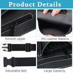 MAYCREATE® Hairdresser Scissor Bag PU Leather Barber Waist Pouch Professional Hairdressing Storage Holster with Adjustable Belt Salon for Scissors Tools Clips 2PCS