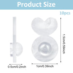 MAYCREATE Earring Backs for Droopy Ears 10Pcs featuring Heart Shaped Acrylic Charm | Rubber Grip for Women and Girls Earrings