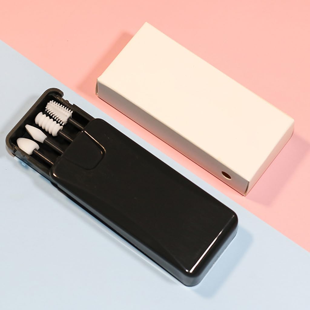 MAYCREATE Reusable Silicone Cotton Swabs Kit for Makeup and Ear Cleaning with Dual Heads and Storage Case