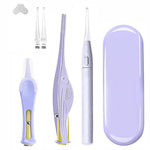 MAYCREATE® 3Pcs Ear Cleaner Kit With Metal Storage Box, Earwax Spoon Digger & Tweezers, LED Light Ear Picking Tools Kit for Adults and Kids Ears Cleaning(Batteries Not Included)