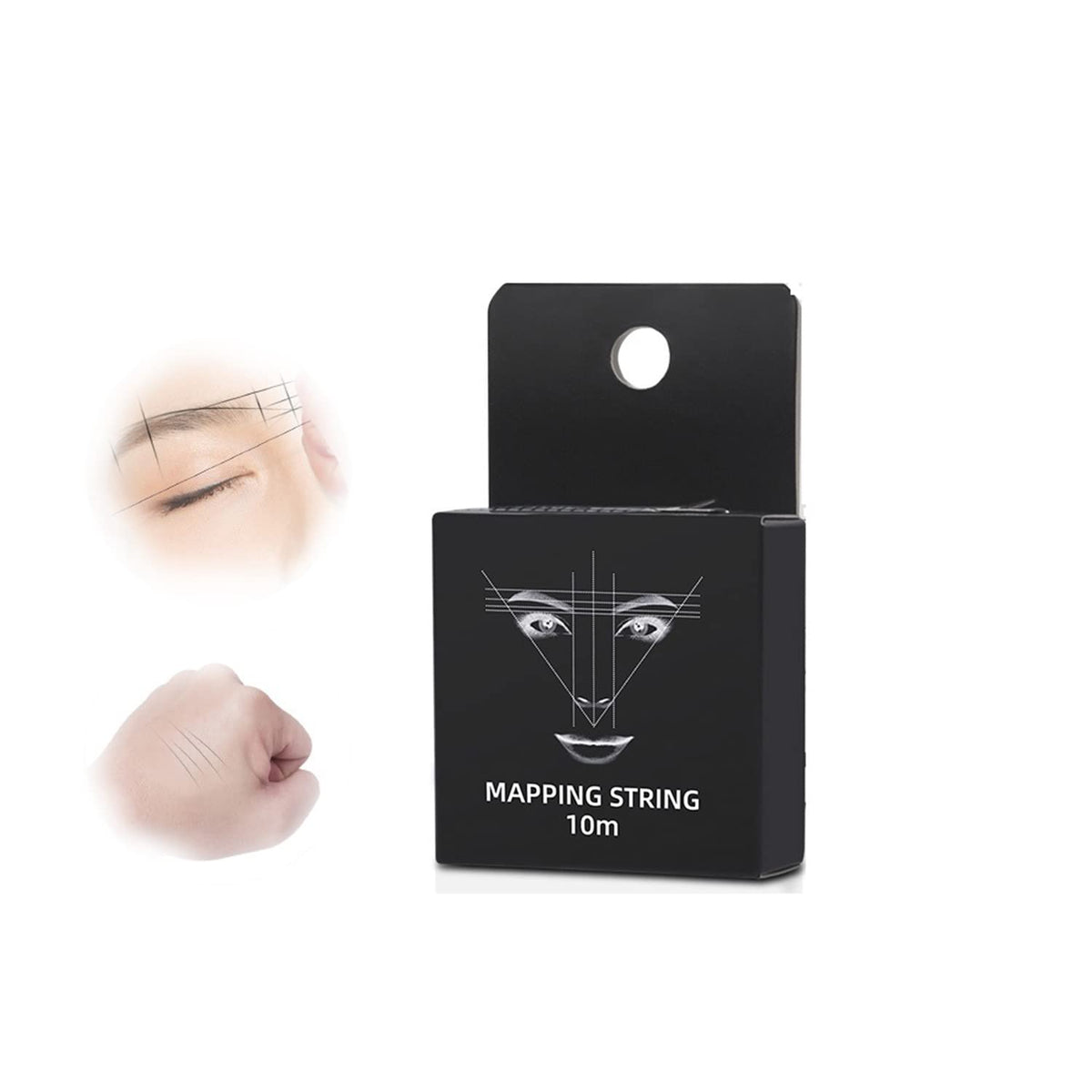 MAYCREATE Mapping String for Microblading with Pre Coated Ink Thread 10m | Eyebrow Symmetry Tool