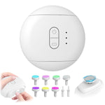MAYCREATE Electric Nail Clipper for Travel with LED Light and 7 File Heads | USB Rechargeable