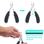 Maycreate Toe Nail Clipper for Ingrown or Thick Toenails with Long Handle and Soft Grip for Seniors