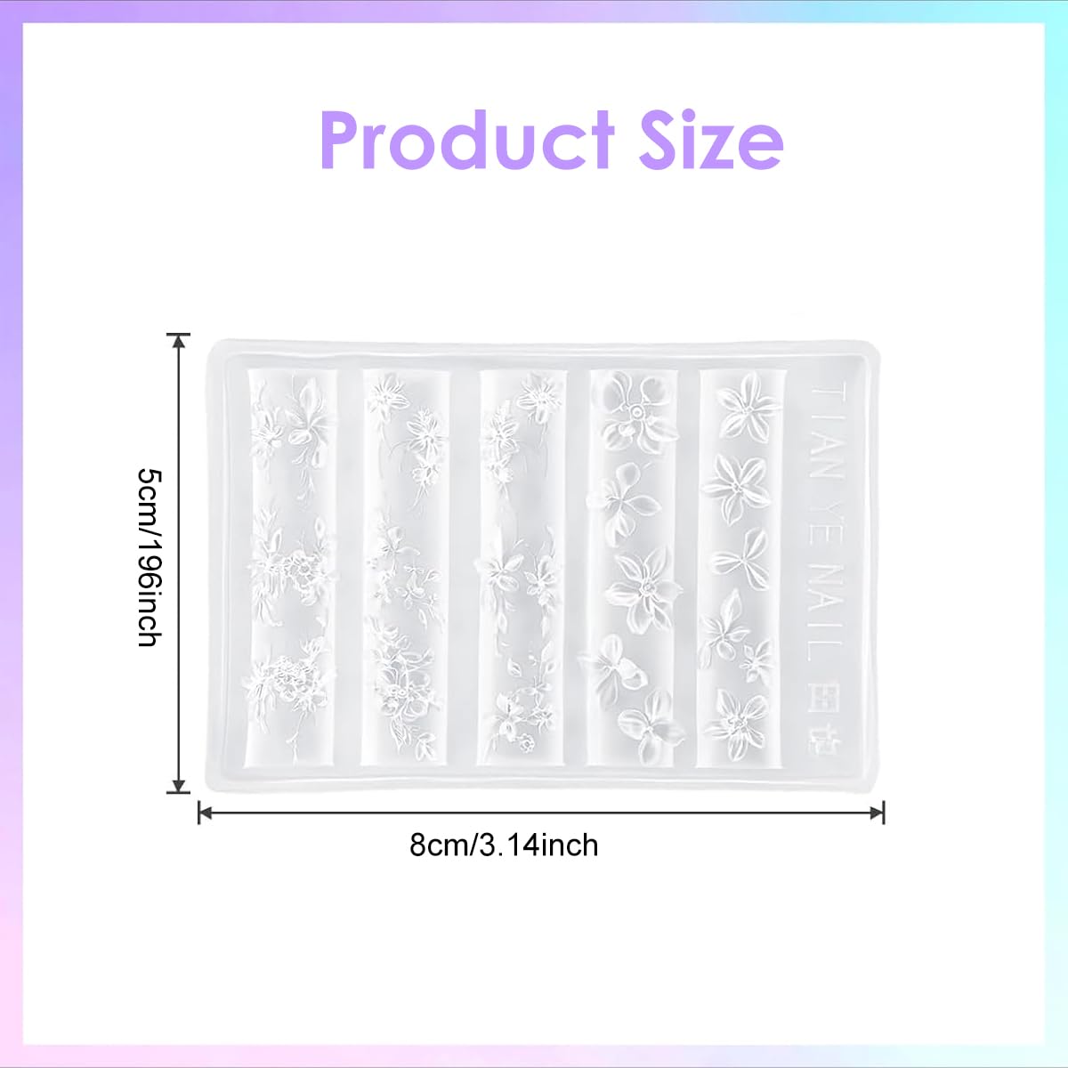 MAYCREATE 3D Gel Nail Art Flower Molds for DIY Floral Designs featuring 4PCS Silicone Templates