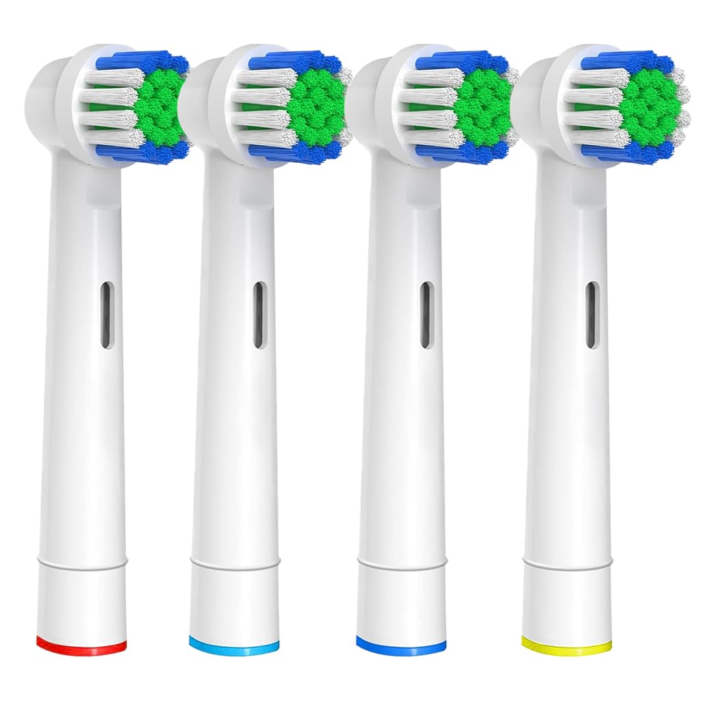 MAYCREATE® 4Pcs Electric Toothbrush Replacement Heads Compatible with Oral-B for Most Braun Electric Toothbrushes Soft Dupont Bristles