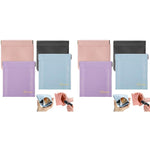 MAYCREATE Mini Makeup Bag 4 Pack for Women with Self Closing Top 4.3x4.7 in | PU Pouches