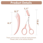 MAYCREATE Eyebrow Trimmer Kit Set of 6Pcs with Removable Mini Comb & Stainless Steel Tools for Men and Women | Featuring Ergonomic Handle Design