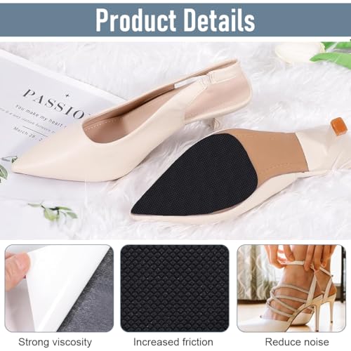 MAYCREATE® 16PCS Non Slip Rubber Shoe Sole for Men Women Self Adhesive Cover Protectors Cuttable Grips Anti Repair Patch for Leather Shoes High Heels