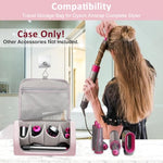 MAYCREATE® Travel Storage Bag for Dyson Airwrap Holder Hair Styler Organizer Attachments Portable with Hanging Hook Pink Bag Only 2 PCS