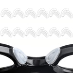 MAYCREATE Adhesive Eyeglasses Nose Pads for Comfortable Fit with D Shape 15×6×1.5 mm Silicone | 12 Pairs Anti Slip Self Stick Replacement
