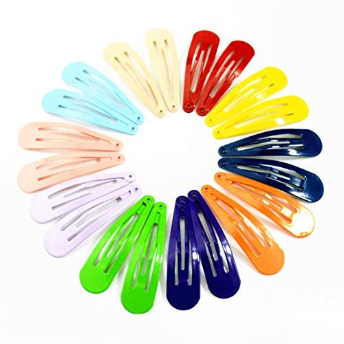 MAYCREATE 40 Pcs Hair Clips for Girls Kids Metal Snap Barrettes Cute Mini Hair Clips for Baby Girls Candy Color Hair Accessories