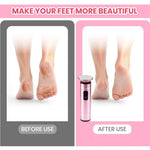 MAYCREATE Electric Foot File for Smooth Feet with 2 Speed Modes and Nano Glass Head | USB Rechargeable 800mAh Pedicure Tool