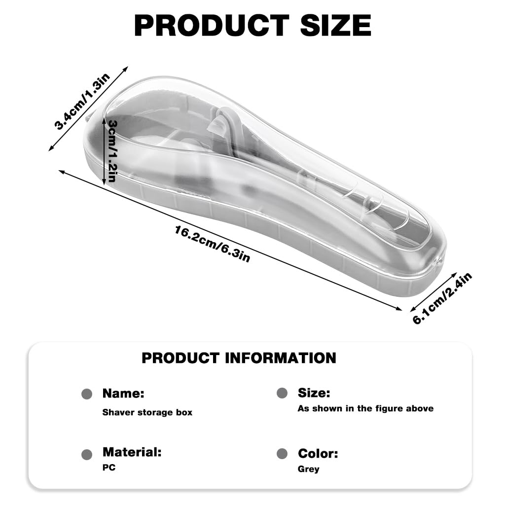 MAYCREATE Razor Storage Case for Travel with Ventilated Flip-up Lid | Clear Universal Fit Box