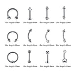 MAYCREATE® 84pcs Body Septum Piercing Kit Belly Piercing Kit Professional Stainless Steel for All Piercings Nose Tongue Lip Ear Eyebrow Cartilage Piercing Jewelry Piercing Needles Clamps Kits