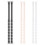 MAYCREATE Bra Straps for Women with Non Slip Lace Flower Design 15.55 in Adjustable Length | 3 Pairs