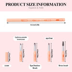 MAYCREATE 4 in 1 Makeup Brush Set for Travel with Stackable Design and Mini Portable Brushes