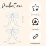 MAYCREATE Pearls Bowknot Shoe Charms for Sneakers and Dress Shoes featuring Lobster Buckle