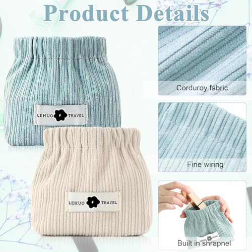 MAYCREATE® 6pcs Small Makeup Pouch Corduroy Coin Pouch Lipstick Bag Mini Jewelry Storage Pouches for Women Girls Easy Squeeze Open Portable Travel Organizer