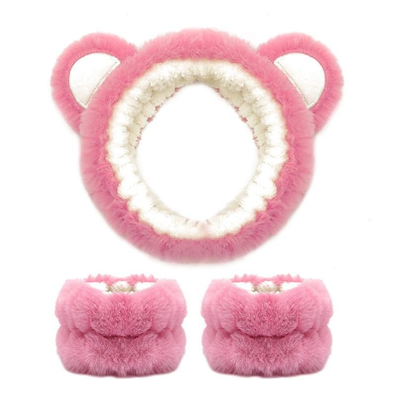 MAYCREATE Skincare Headband for Face Wash with Plush Water Absorbent Fabric | 3pcs Set for Women