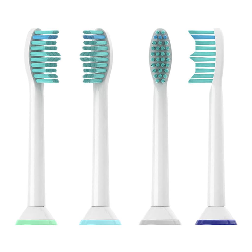 MAYCREATE® 4Pcs Toothbrush Replacement Heads for Philips Sonicare Soft Dupont Bristles Electric Toothbrush Replacement Suitable for Philips Sonicare Toothbrush