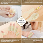 MAYCREATE® Castor Oil Finger Wraps Hook and Loop Adjustable Finger Splint Joint Sleeves for Pain Relief Arthritis Breathable Lycra Fabric Castor Oil Wraps Pack of 10