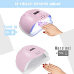 MAYCREATE UV LED Nail Lamp for Fast Gel Drying with 36 Light Beads & 4 Timer Settings | Pink