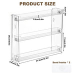 MAYCREATE Wall Mount Nail Polish Organizer for Makeup and Beauty Storage featuring 3 Tiers Clear Acrylic Design | No Drill Space Saver