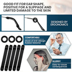 MAYCREATE® 50PCS Eyeglasses Retainers Sets, Silicone Anti-Slip Eyeglass Holder, Comfort Ear Grip Hooks Protectors for Spectacle Sunglasses Reading Glasses Eyewear, Black