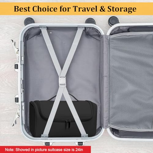 MAYCREATE® Travel Storage Bag for Dyson Airwrap Holder Hair Styler Organizer Attachments Portable with Hanging Hook Black Bag Only 3 PCS