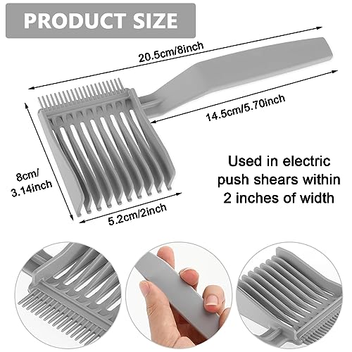 MAYCREATE® Barber Comb Fade Professional Hair Cutting Heat Resistant Styling Tool Dual Teeth for Precision Cuts Home Salon Use Grey 2PCS