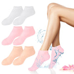 MAYCREATE Silicone Moisturizing Socks for Dry Cracked Feet with Reusable Gel Lining | Home Spa Foot Care