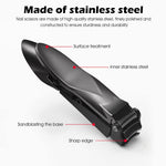 MAYCREATE Nail Clippers Set for Travel with 10×7×0.2cm Case featuring Anti Splash Slot and Nail File