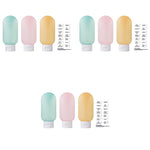 MAYCREATE Travel Bottles for Toiletries 9PCS Set 60ml Leakproof Squeeze Containers BPA-Free for Shampoo and Lotion