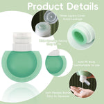 MAYCREATE Travel Bottles for Toiletries 3pcs 90ml with Leak Proof Flip Up Lids | Silicone Refillable Set
