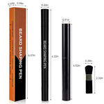 MAYCREATE® Beard Pencil Filler for Men Dual Tip 2 in 1 Beard Pencil with Beard Filler Powder for Beard Styling, Sweat Proof Beard Pencil Filler Mustache Kit for Men Beard, Mustache, Eyebrows (black)