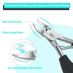 Maycreate Toe Nail Clipper for Ingrown or Thick Toenails with Long Handle and Soft Grip for Seniors