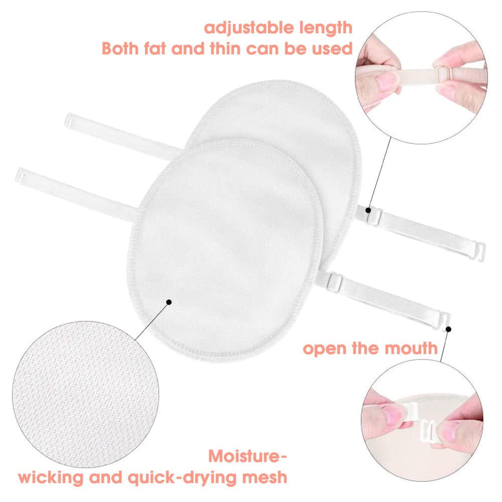 MAYCREATE® 2pcs Washable & Resuable Strap-Armpit Sweat Pad for Women and Men with Invisible Underarms/Shoulder For Girls