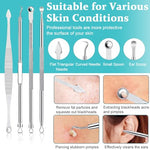 MAYCREATE® Blackhead Remover Tool Kit Pore Cleaning Tools, 15pcs Stainless Steel Blackhead Remover Tool Kit for Pimples, Blackheads, Whiteheads, Zit, Deep Pore Cleaning Tool with Storage Box