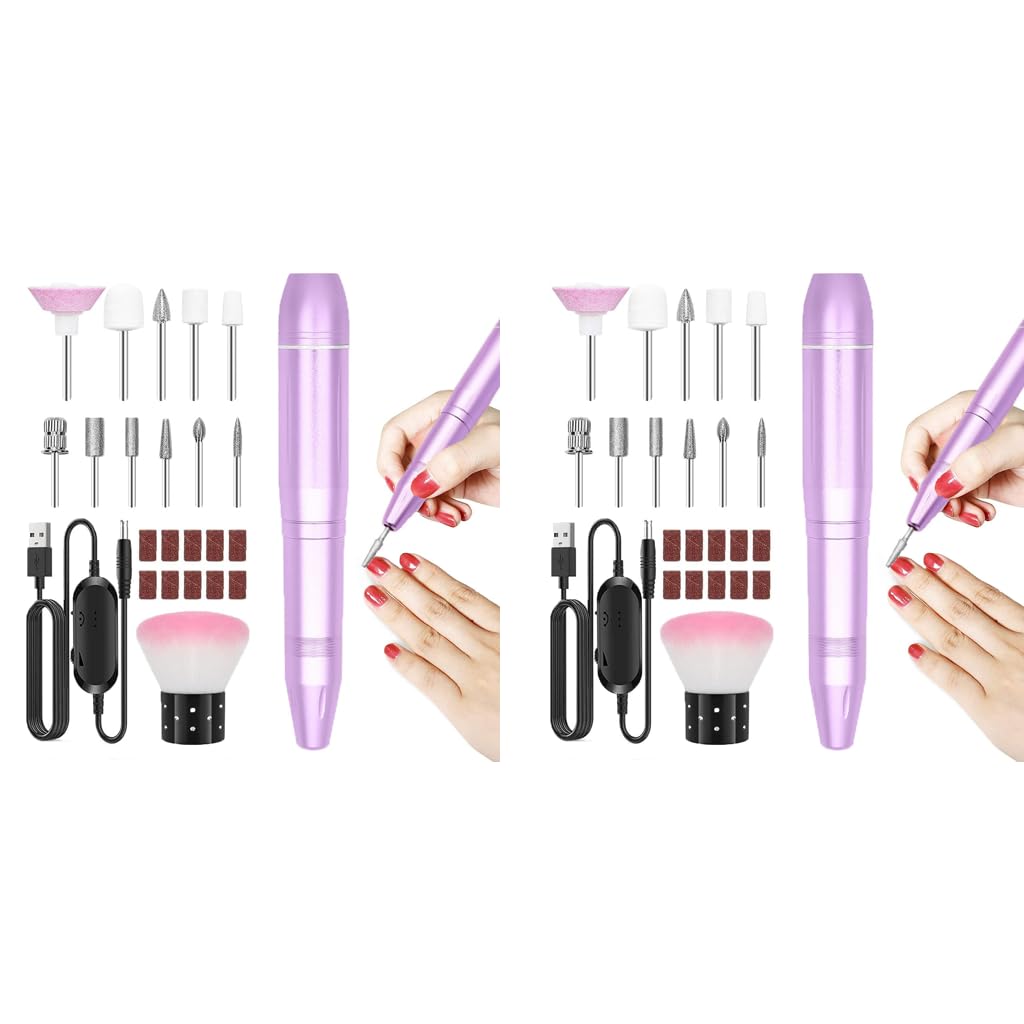 MAYCREATE Nail Drill Machine for Manicure and Pedicure with 20000rpm Speed Control | 44pcs Portable Electric Filer Kit