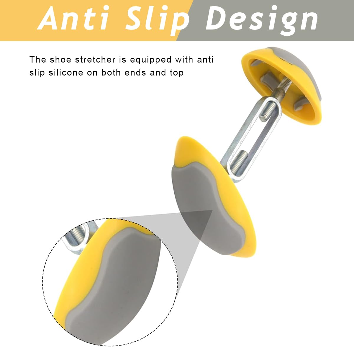 MAYCREATE Shoe Stretchers for Women featuring Adjustable Width 7–11 cm Dual Head Braces | Yellow