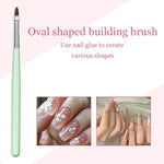 MAYCREATE Nail Art Brush Set for DIY and Salon Use with 6 Pieces & 2‑in‑1 Dotting Tool