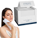 MAYCREATE Disposable Towels for Face and Skincare 50 Counts 26×30 cm 100% Cotton | Soft and Reusable