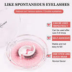 MAYCREATE® 1 Pair 3D False Eyelashes Natural Look Reusable Self-Adhesive Waterproof 10mm For Women Eye Makeup Lash 2 PCS