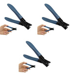 MAYCREATE Nail Clipper for Thick Toenails with Anti Splash Design and Long Handle 9×5.3 cm | Stainless Steel 3 PCS for Adults and Seniors